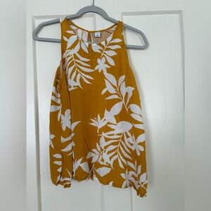 Old Navy Yellow and White Tank Top